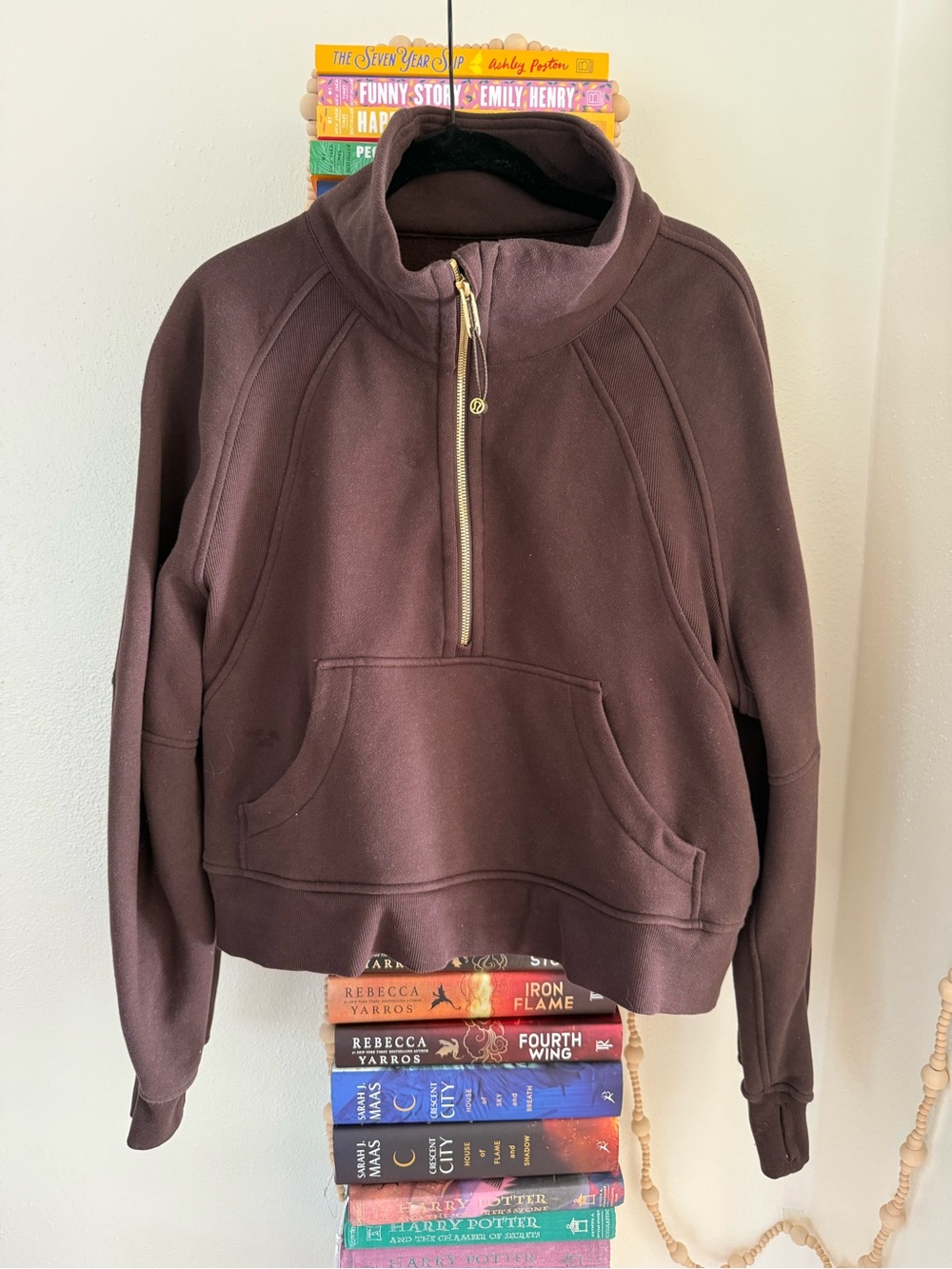 lululemon athletica Half-Zip Funnel Neck Pullover - Brown
